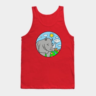 Cute cartoon rhino Tank Top